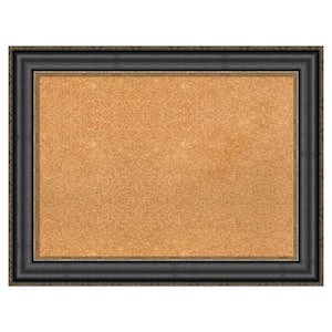 Thomas Black Bronze Natural Corkboard 34 in. x 26 in. Bulletin Board Memo Board