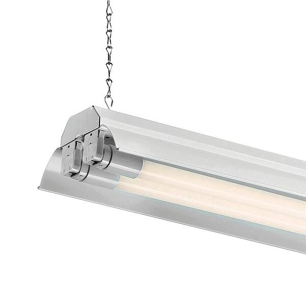EnviroLite 4 ft. 2-Light White LED Shop Light with T8 LED 5000K Tubes (2-Pack)