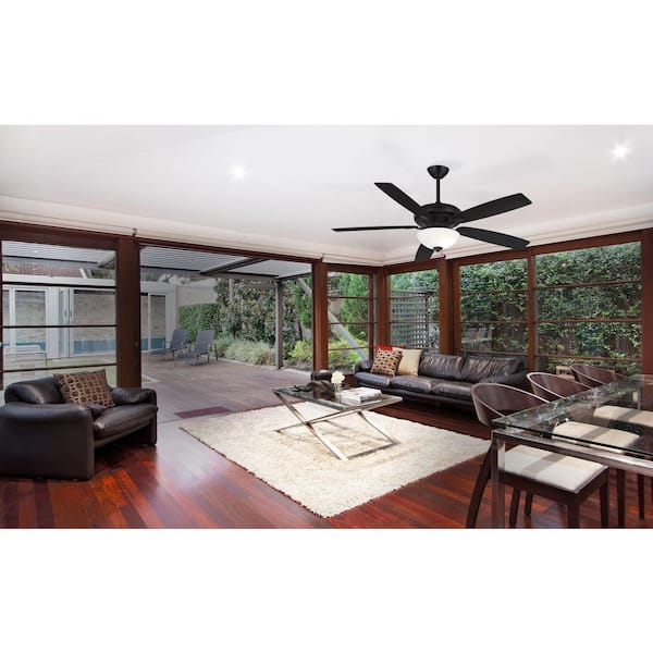 Watt II 60 in. Integrated LED Indoor Coal Ceiling Fan with Light Kit