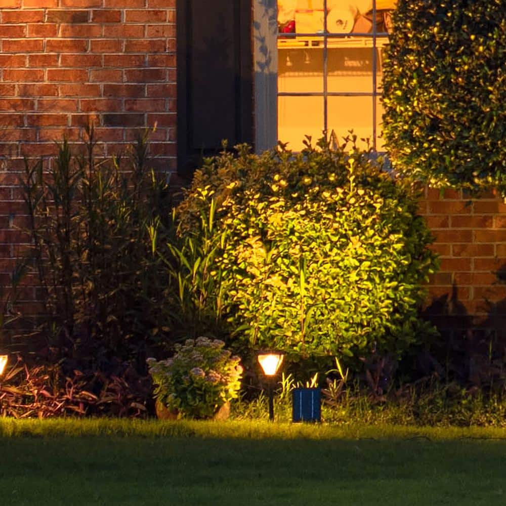 Progressive Warm White LED Solar Powered Landscape Spotlight