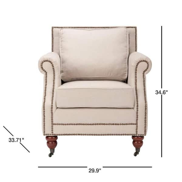 safavieh mercer collection ellen linen club chair