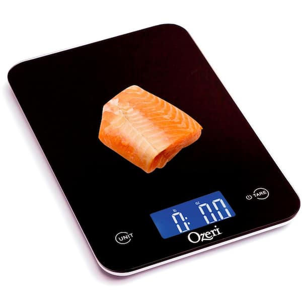 Ozeri - Touch Professional Digital Kitchen Scale (12 lbs. Edition), Tempered Glass in Elegant Black