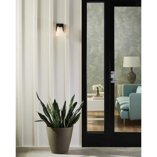 Renville 1-Light Black Outdoor 10.25 in. Wall Lantern Sconce