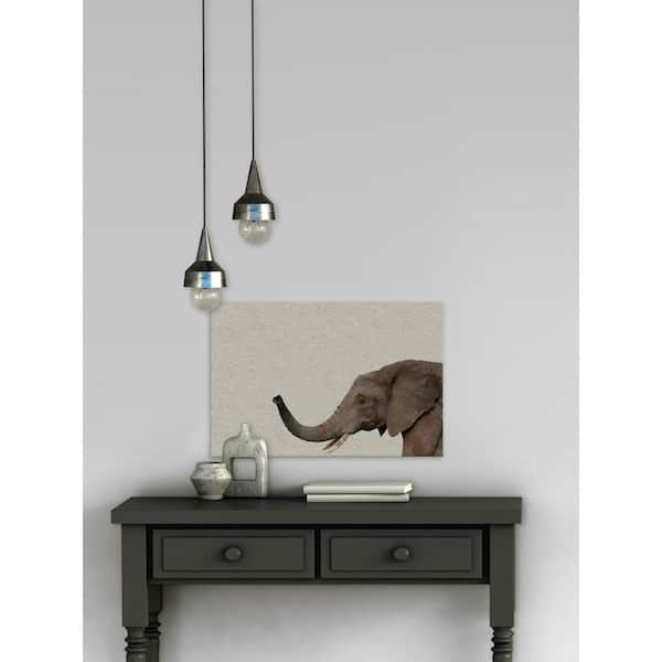 Unbranded 8 in. H x 12 in. W "Side Elephant" by Marmont Hill Canvas Wall Art