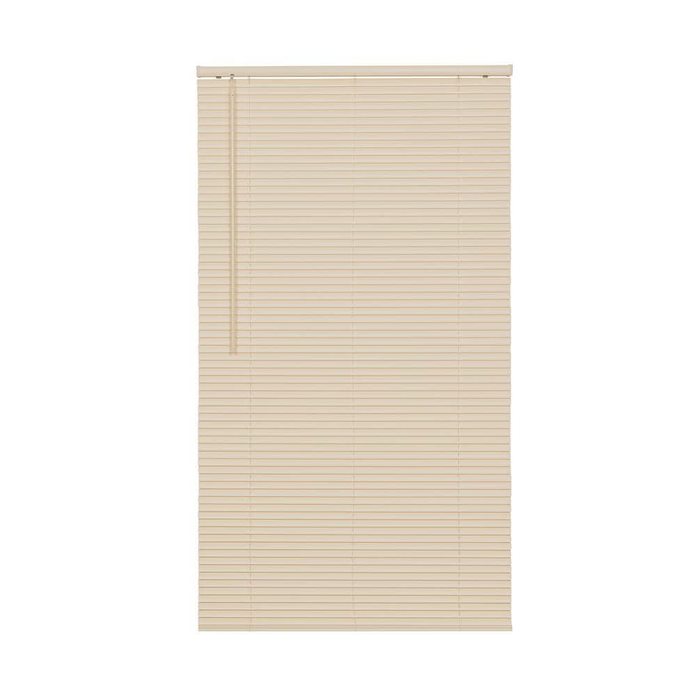 Ivory Cordless Vinyl Room Darkening Mini Blinds 20" x 64"