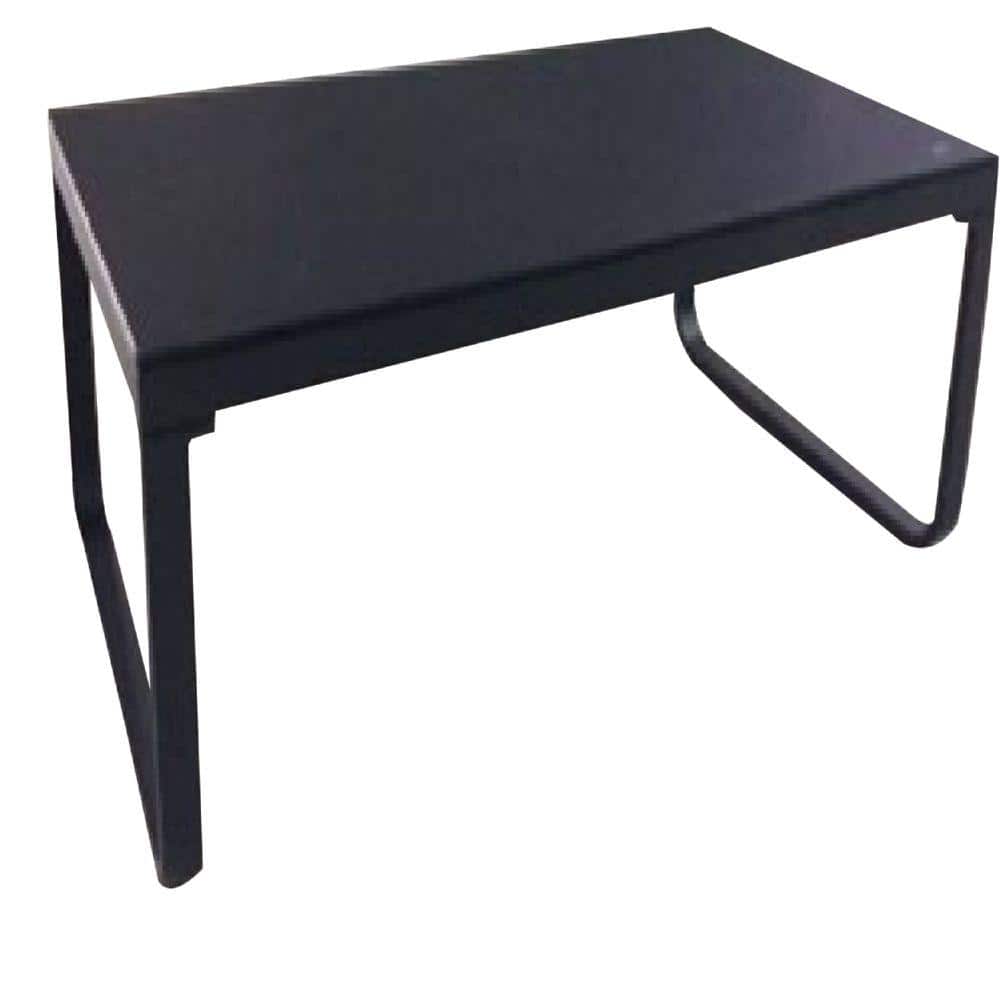 Black Rectangular Metal Outdoor Coffee Table with Glass Top price history on PriceWatchPro
