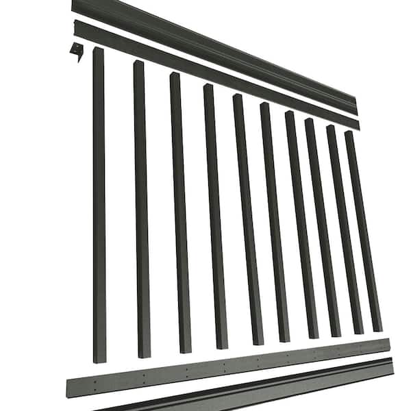 Enclosure 2 in. x 2 in. x 6 ft. Bronze Picket Railing Infill Kit