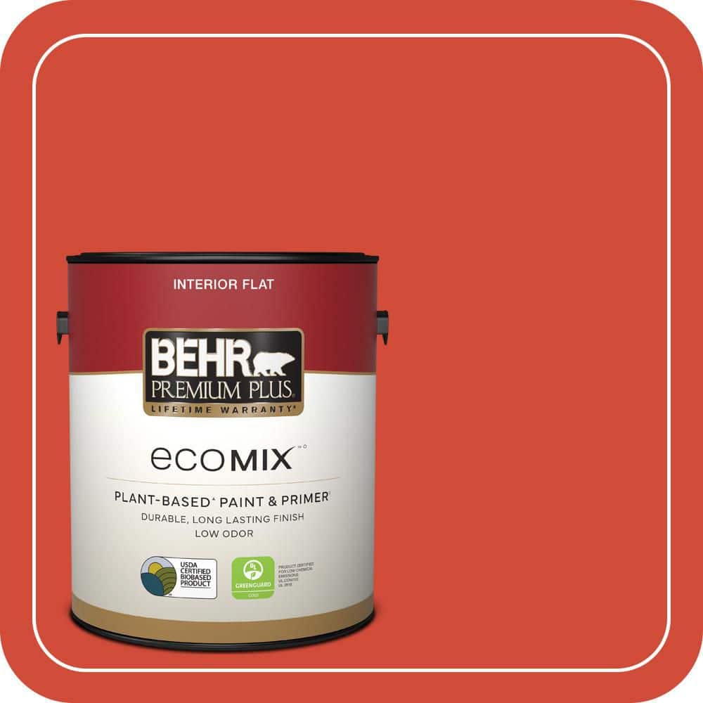 1 gal. #S-G-190 Red Hot Flat EcoMix Plant-Based Interior Paint & Primer price history on PriceWatchPro