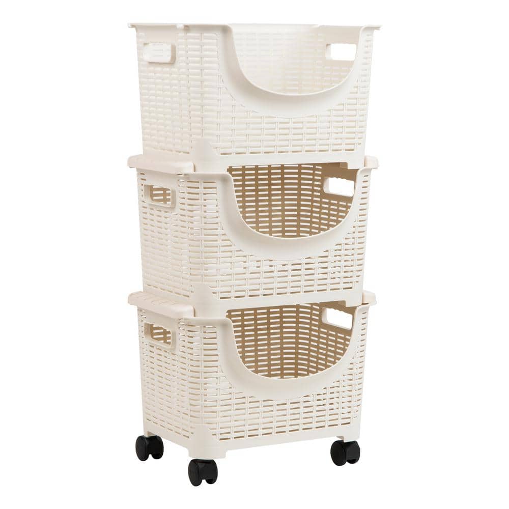 Plastic Kitchen Storage Cart 14.75 in. L x 11 in. W x 28.25 in. H, Ivory price history on PriceWatchPro