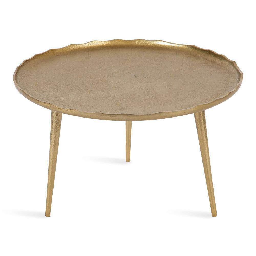Alessia 25.25 in. Gold Round Metal Coffee Table price history on PriceWatchPro