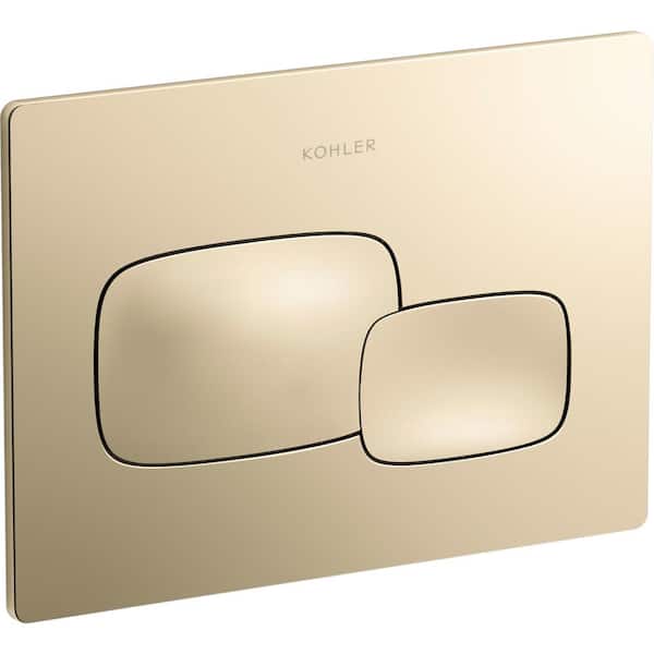 KOHLER Cue Flush Actuator Plate for 2 in. x 4 in. In-Wall Tank and Carrier System, Vibrant French Gold