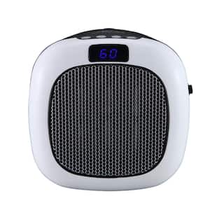 Deluxe Plug-in 750-Watt Ceramic Electric Space Heater with Remote Control