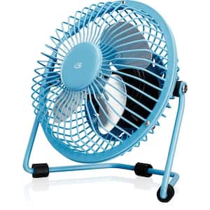 4 in. USB Desk Fan in Blue