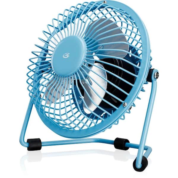 GPX 4 in. USB Desk Fan in Blue