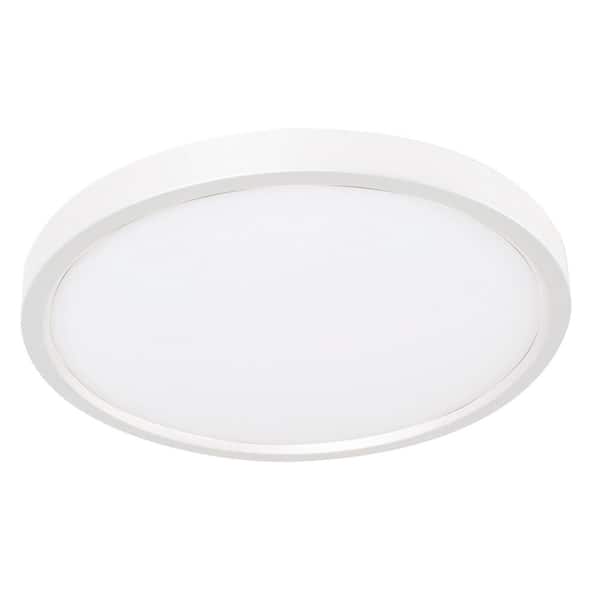 AFX Edge Round 12 in. White Integrated LED Flush Mount