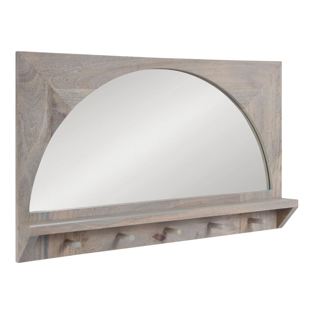 Andover 36.00 in. W x 22.00 in. H Wood White Rectangle Framed Decorative Mirror -  Kate and Laurel, 222446