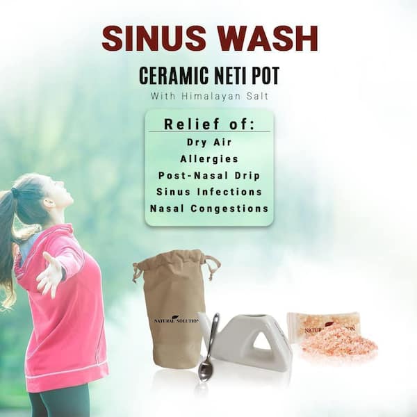 Neti Pot Salt Packets, Individually 100 Saline Packets, Nasal Wash