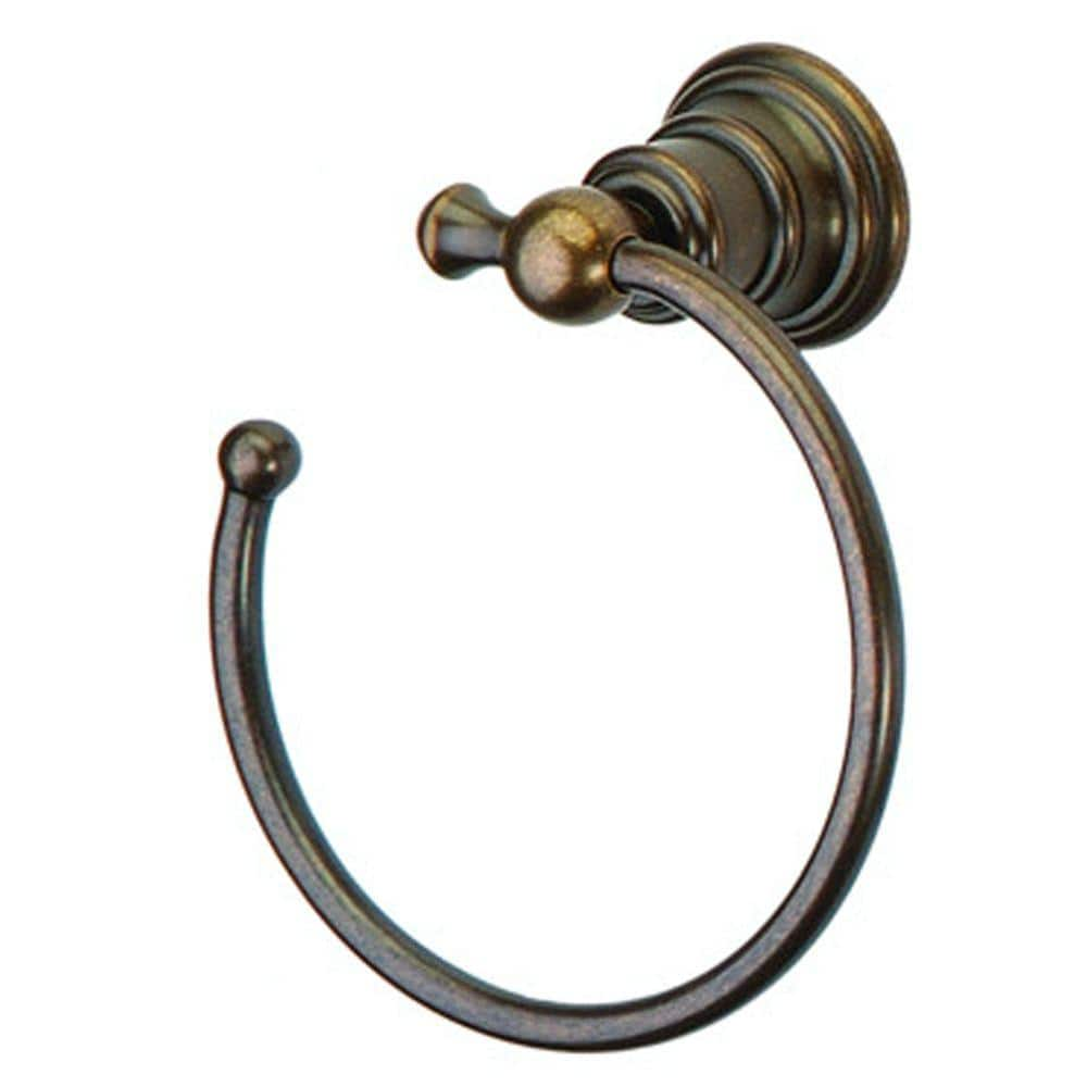 Glacier Bay Estates Towel Ring in Heritage Bronze 720B 0596H The Home Depot