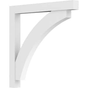 3 in. x 36 in. x 36 in. Thorton Bracket with Block Ends, Standard Architectural Grade PVC Bracket