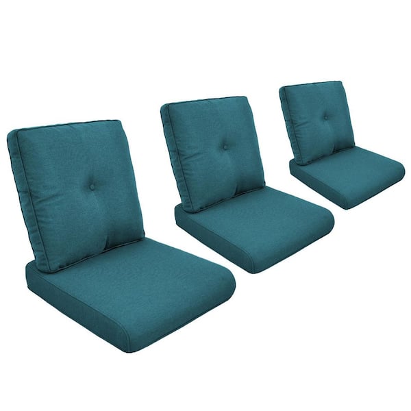 22 inch x 22 inch-6 Piece Replacement Outdoor Lounge Chair, Sectional, Couch Cushion in Green