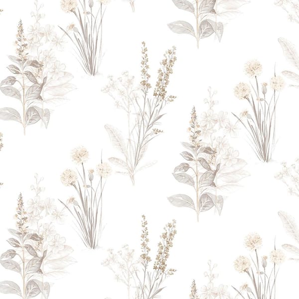 Flora Vinyl Roll Wallpaper (Covers 56 sq. ft.)