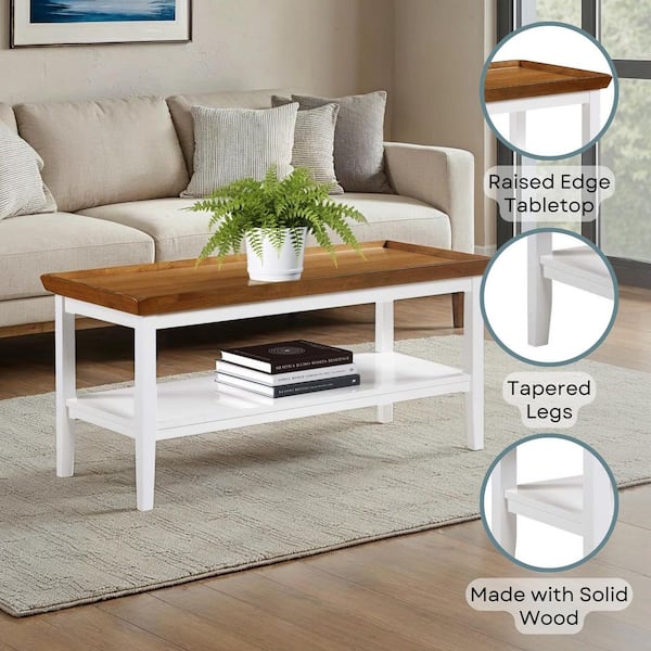 Convenience Concepts Ledgewood 42 in. Driftwood/White 20 in. H