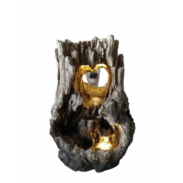 Alpine Corporation Rainforest Waterfall Fountain with LED Lights