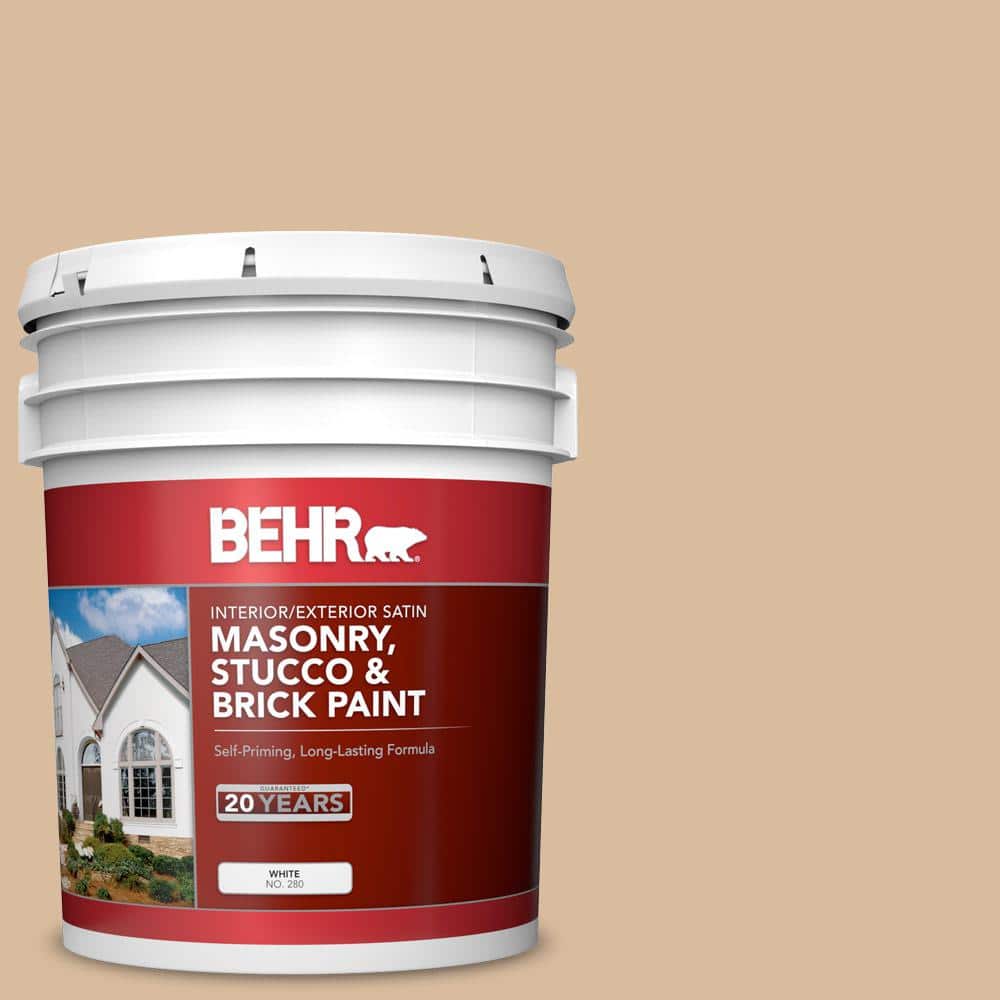 5 gal. #BXC-40 Soft Wheat Satin Interior/Exterior Masonry, Stucco and Brick