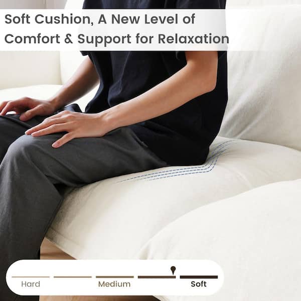 Lawson 75 in. Loveseat Tapered Arm Velvet Modular Sectional Sofa, Cloud for Home, Bedroom, Office in Beige