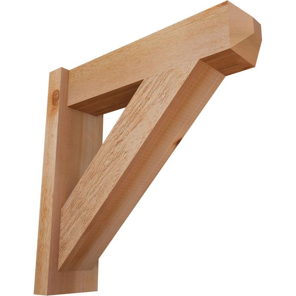 Ekena Millwork 6 in. x 22 in. x 22 in. Western Red Cedar Traditional Craftsman Rough Sawn Outlooker