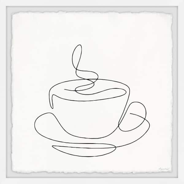 Unbranded "It's Coffee Time" by Marmont Hill Framed Drink Art Print 12 in. x 12 in. .
