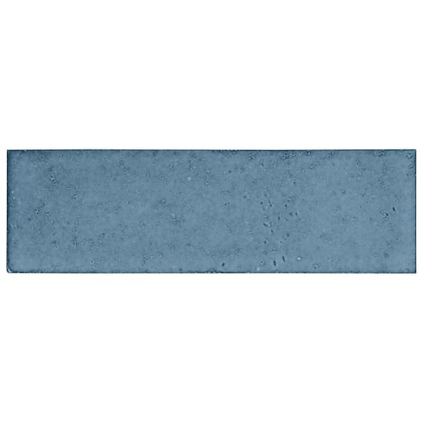 Color One Cotton White 2x8 Glossy Lava Stone Tile