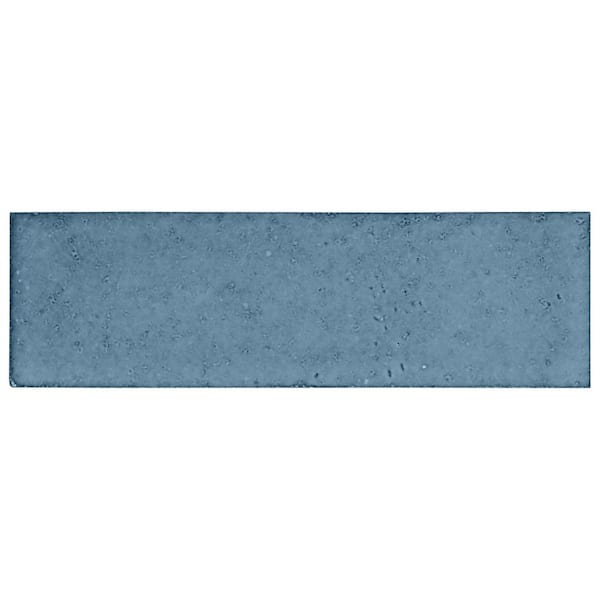 Ivy Hill Tile Vibe Turquoise 2.36 in. x 0.39 in. Glossy Lava Stone Subway Wall Tile Sample