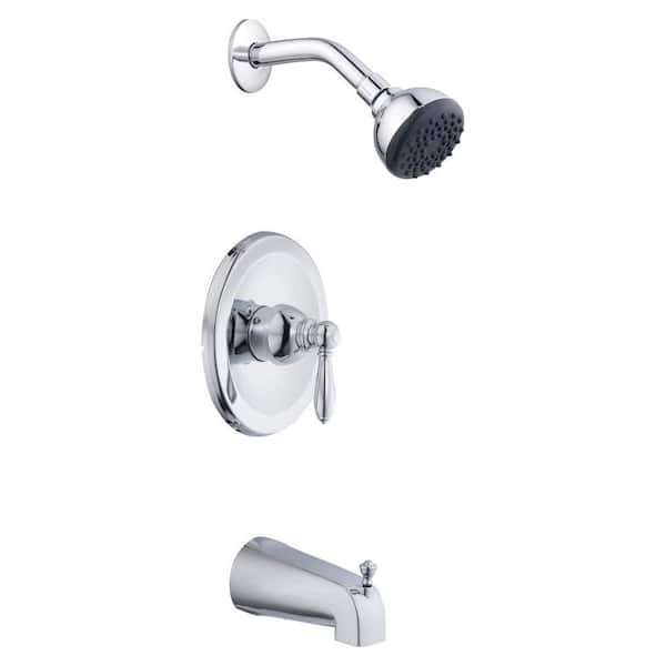Glacier Bay 2500 Series Single-Handle 1-Spray Tub and Shower Faucet in Chrome (Valve Included)