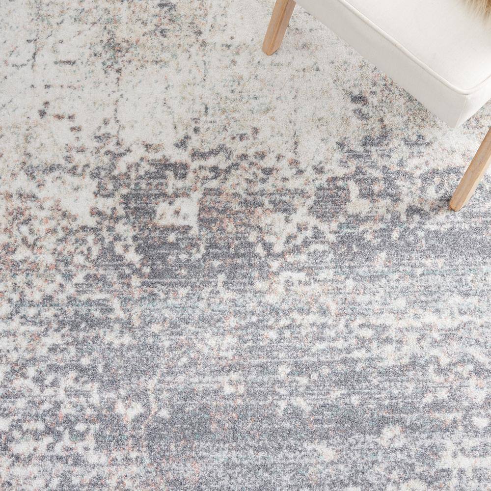 Amsterdam Gray and Beige Synthetic Area Rug