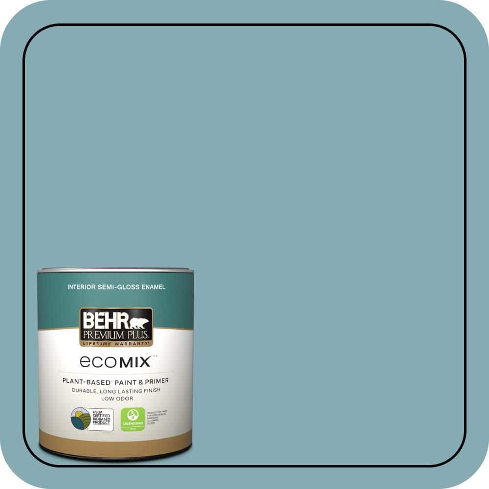 1 qt. #S450-4 Crashing Waves Semi-Gloss Enamel EcoMix Plant-Based Interior Paint & Primer price history on PriceWatchPro