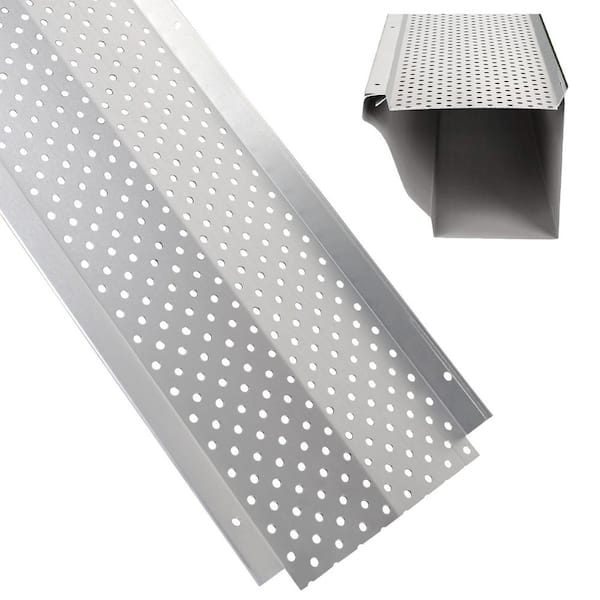6 in. x 52 ft. Aluminum Leaf Filter Gutter Cover Raptor Gutter Guards Easy DIY Leaf Guards for Gutters 13 Pieces