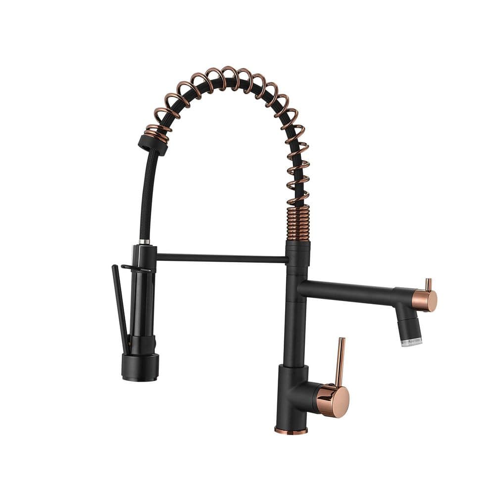 1.8 GPM Single Handle Pull Down Sprayer Kitchen Faucet with LED Light and P