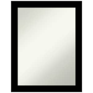 Brushed Black 21.25 in. x 27.25 in. Non-Beveled Modern Rectangle Framed Bathroom Wall Mirror in Black