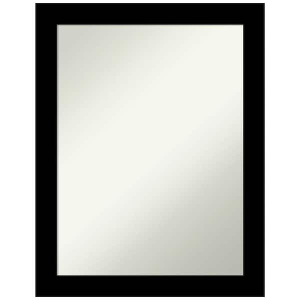 Amanti Art Brushed Black 21.25 in. x 27.25 in. Non-Beveled Modern Rectangle Framed Bathroom Wall Mirror in Black