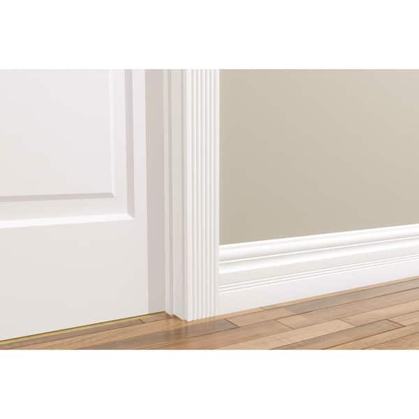 Door Window Moulding Interior Nail Finger-Jointed Casing Set 7-Piece White Wood 