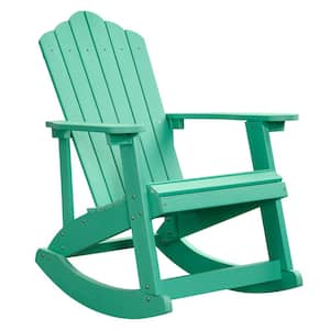 Rocky Classic Green Rocking Plastic Outdoor Recycled Adirondack Chair