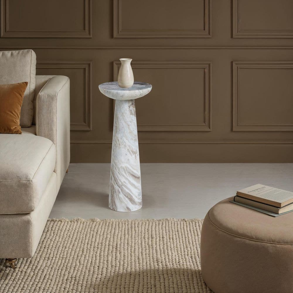 9 in. W Brown Brown Round Round Shape Wood Frame End Table price history on PriceWatchPro