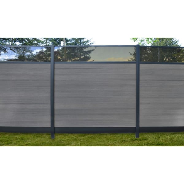 Infinity Euro 6-ft H x 6-ft W Oxford Grey Privacy Composite Fence Panel
