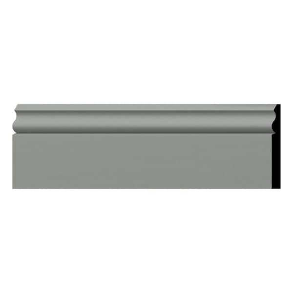 Ekena Millwork Brittany 0.625 in. D x 4.75 in. W x 12 in. L Polyurethane Baseboard Moulding Sample