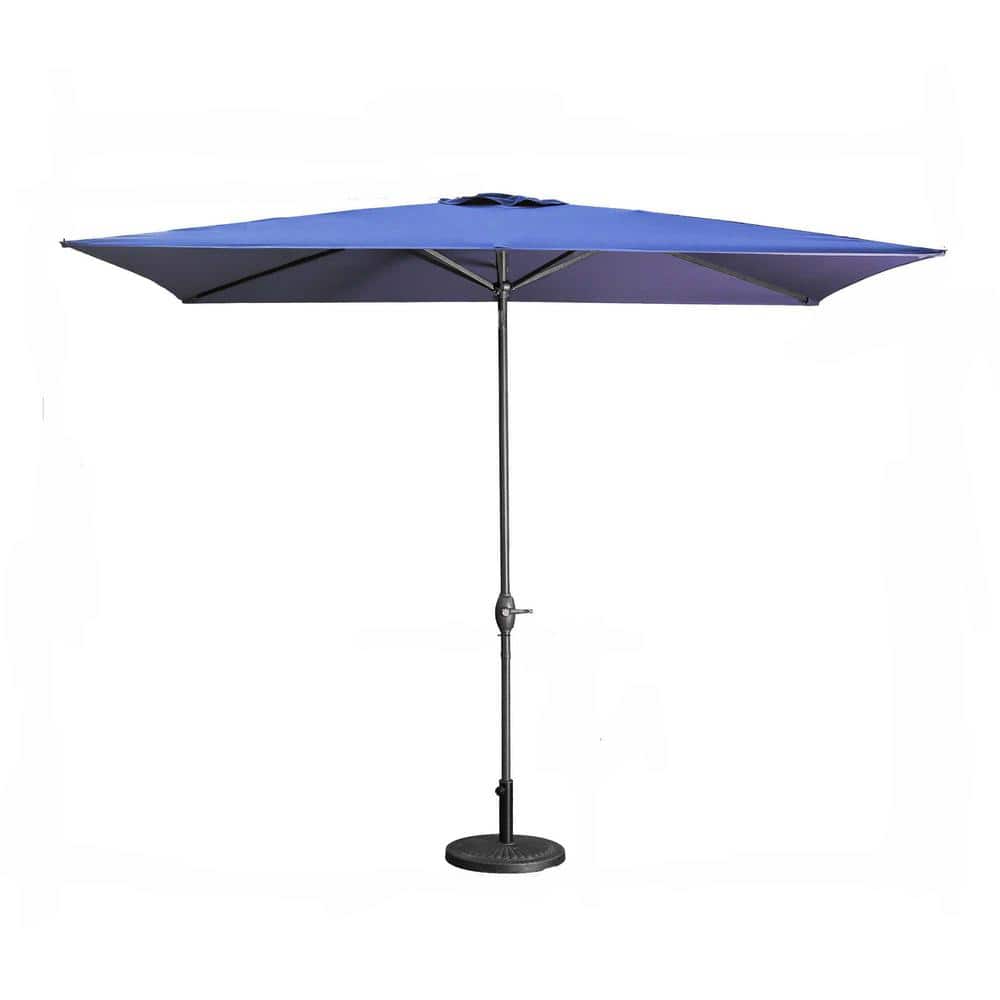 10 x 6.5 ft. Steel Push-Up Patio Umbrella Rectangular Patio Outdoor Market Umbrellas with Crank in Blue price history on PriceWatchPro