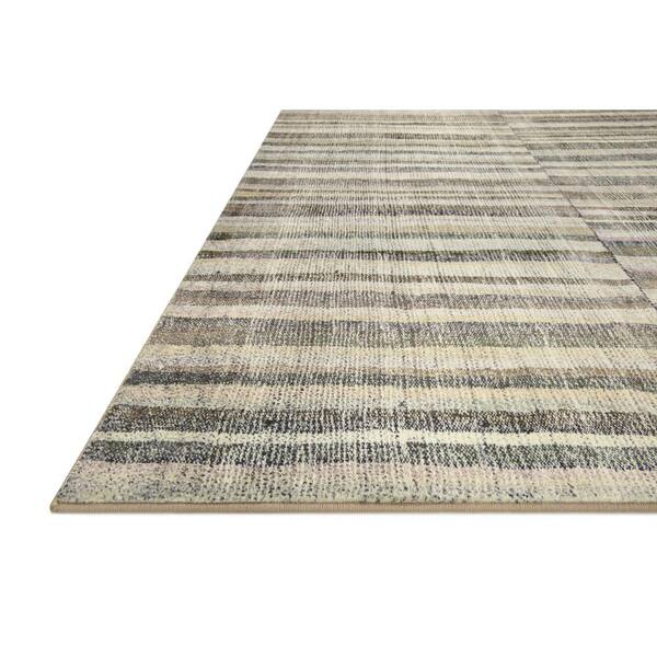 Chris Loves Julia Humphrey Natural/Moss 18 in. x 18 in. Sample Modern Farmhouse Stripe Area Rug
