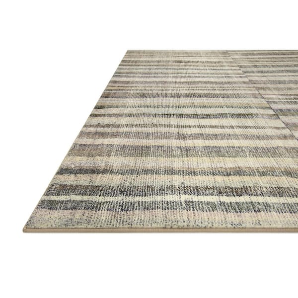 Chris Loves Julia Humphrey Natural/Moss 8 ft. 3 in. x 11 ft. 3 in. Modern Farmhouse Stripe Area Rug