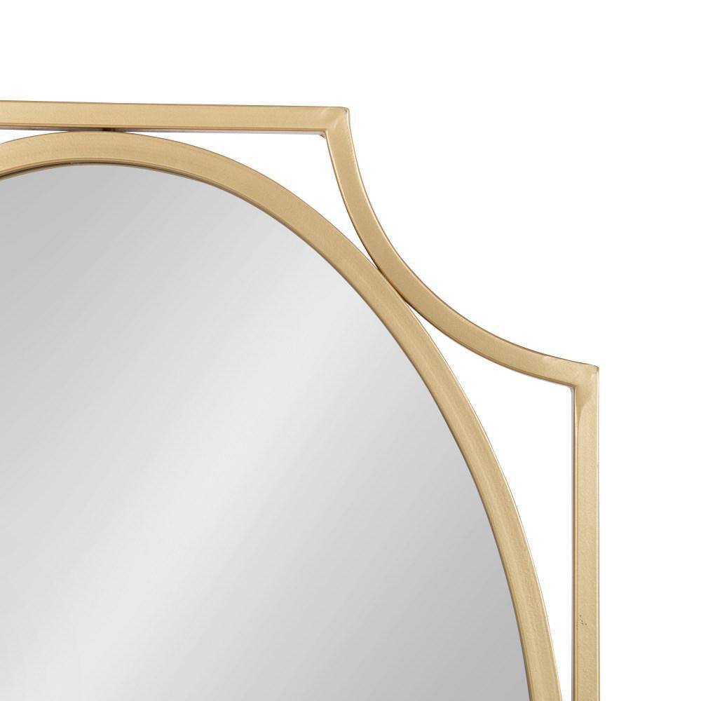 Gold Scalloped Oval Iron Vanity Wall Mirror 20x30
