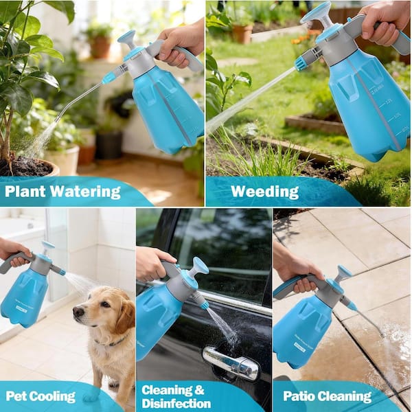 OGETFUUR 1/2 Gal. Hand Pump Sprayer, Leak-Proof Water Mister Spray